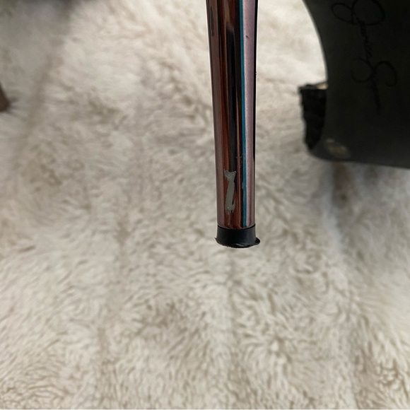 Jessica Simpson Pheona Pump Black Leather Pointed Toe Stiletto Heels Size 9 - Picture 9 of 16